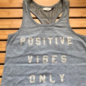Grey 'Positive Vibes Only' Tank Top
